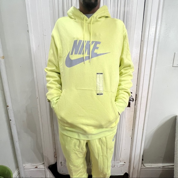 NIKE HOODY NEON GREEN - Picture 2 of 9